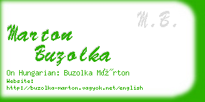 marton buzolka business card